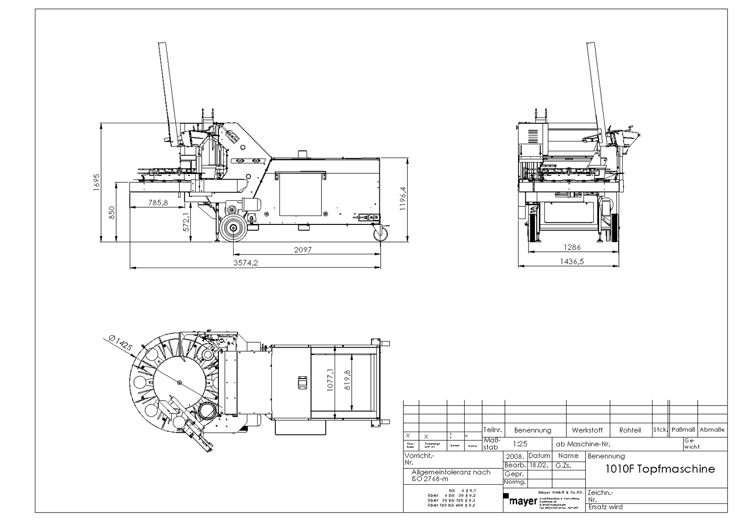 Mayer 1010F LT T16 Potting Machine - Image 7